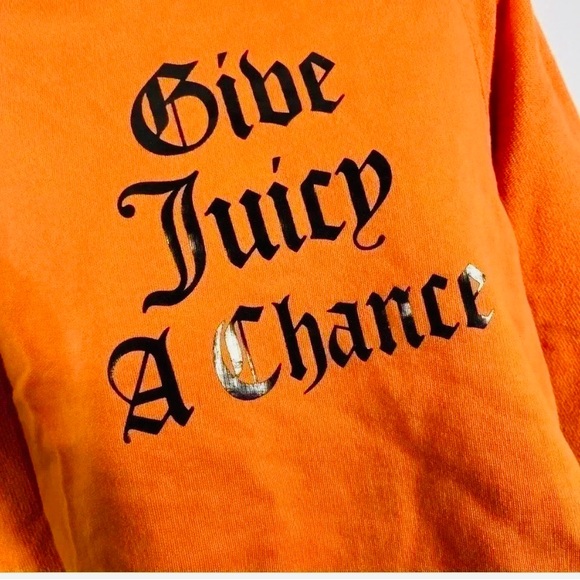 Juicy Couture Orange Cropped Graphic Hoodie - Picture 6 of 12